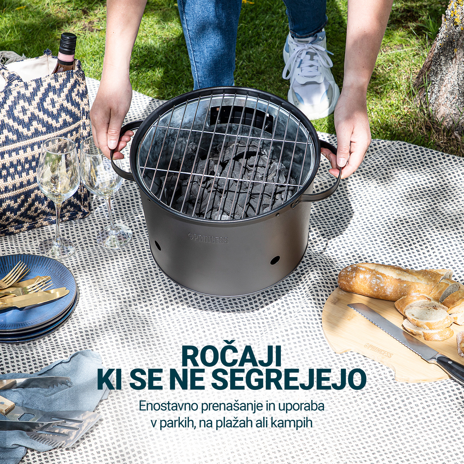 Bucket hibridni žar Princess (na elektriko in oglje) - slika 4