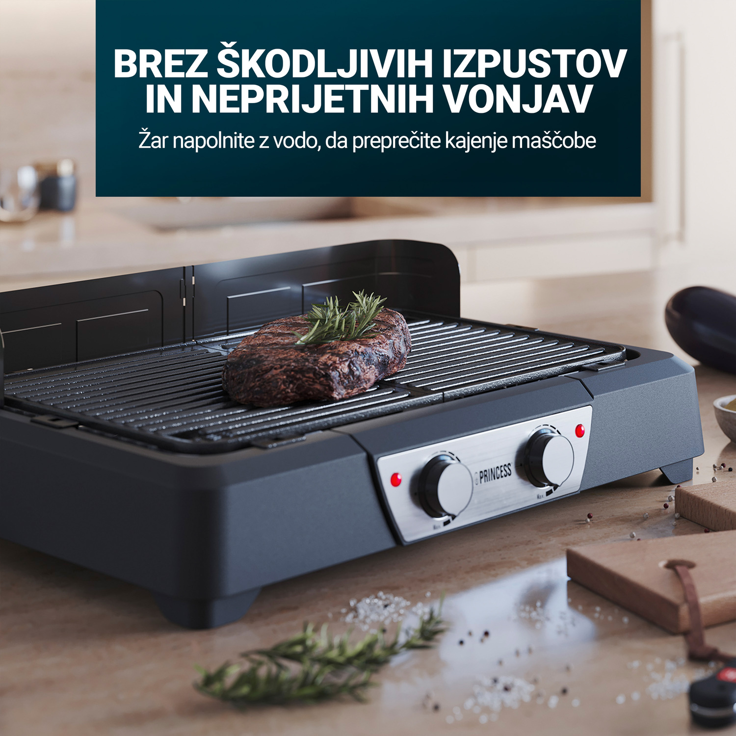 Električni namizni žar Princess_8_SLO